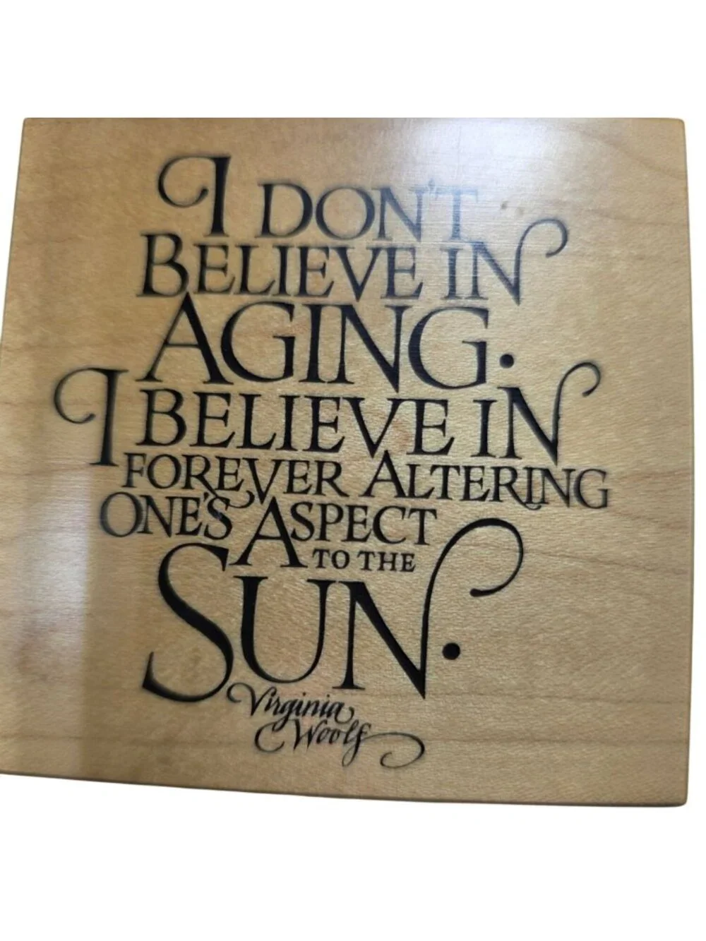 Set Of 5 Wooden Rubber Stamps With Inspirational Quotes scrap booking crafting